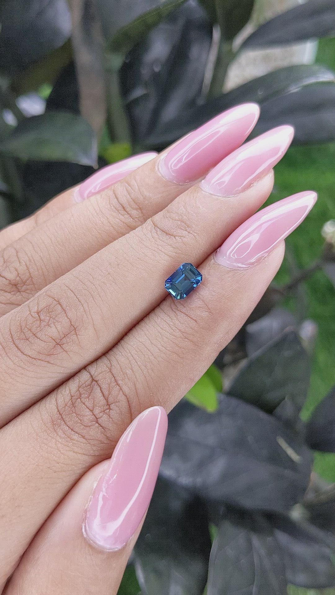 1.03 Ct. Greenish Blue Sapphire from Madagascar Size Video