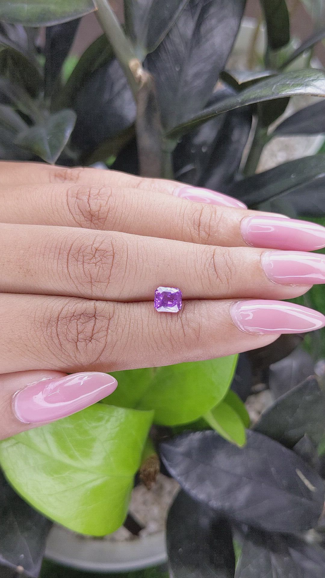 1.12 Ct. Purple Sapphire from Madagascar Size Video