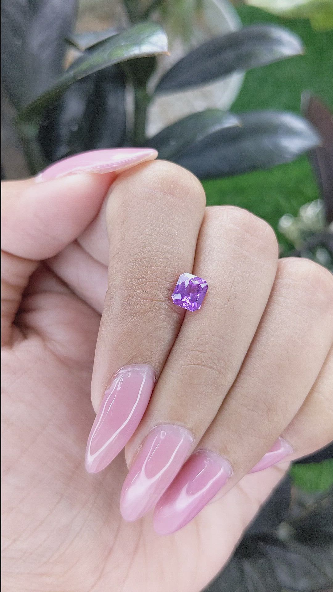 1.12 Ct. Purple Sapphire from Madagascar Size Video