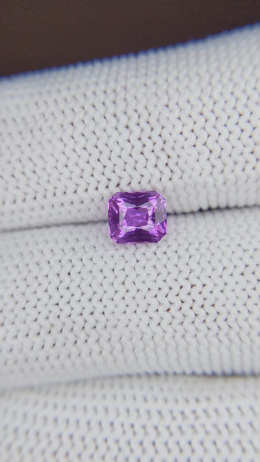 1.12 Ct. Purple Sapphire from Madagascar Size Video