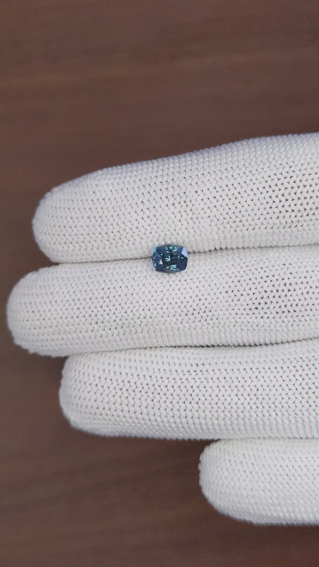 1.19 Ct. Greenish Blue Sapphire from Madagascar Size Video