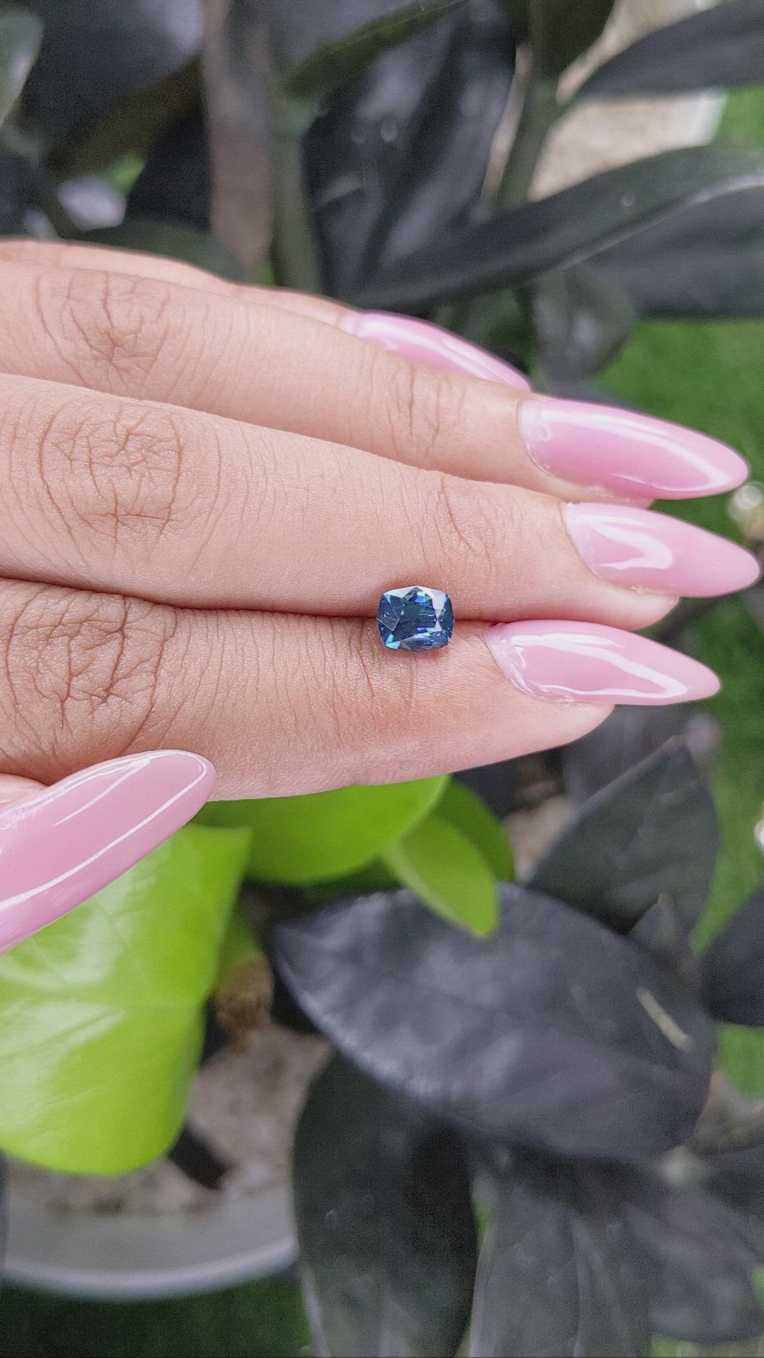 1.19 Ct. Greenish Blue Sapphire from Madagascar Size Video