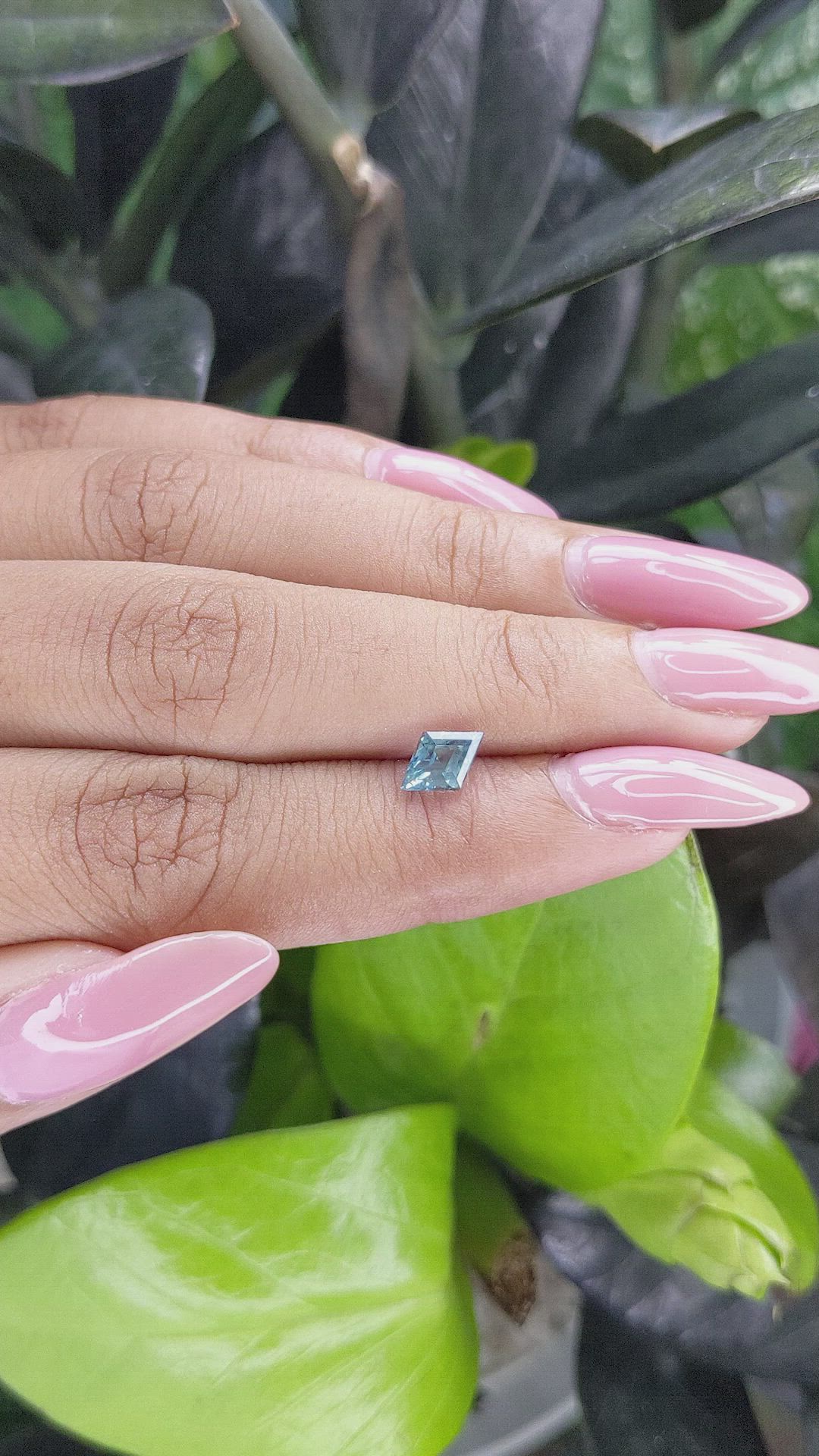 1.01 Ct. Greenish Blue Sapphire from Madagascar Size Video