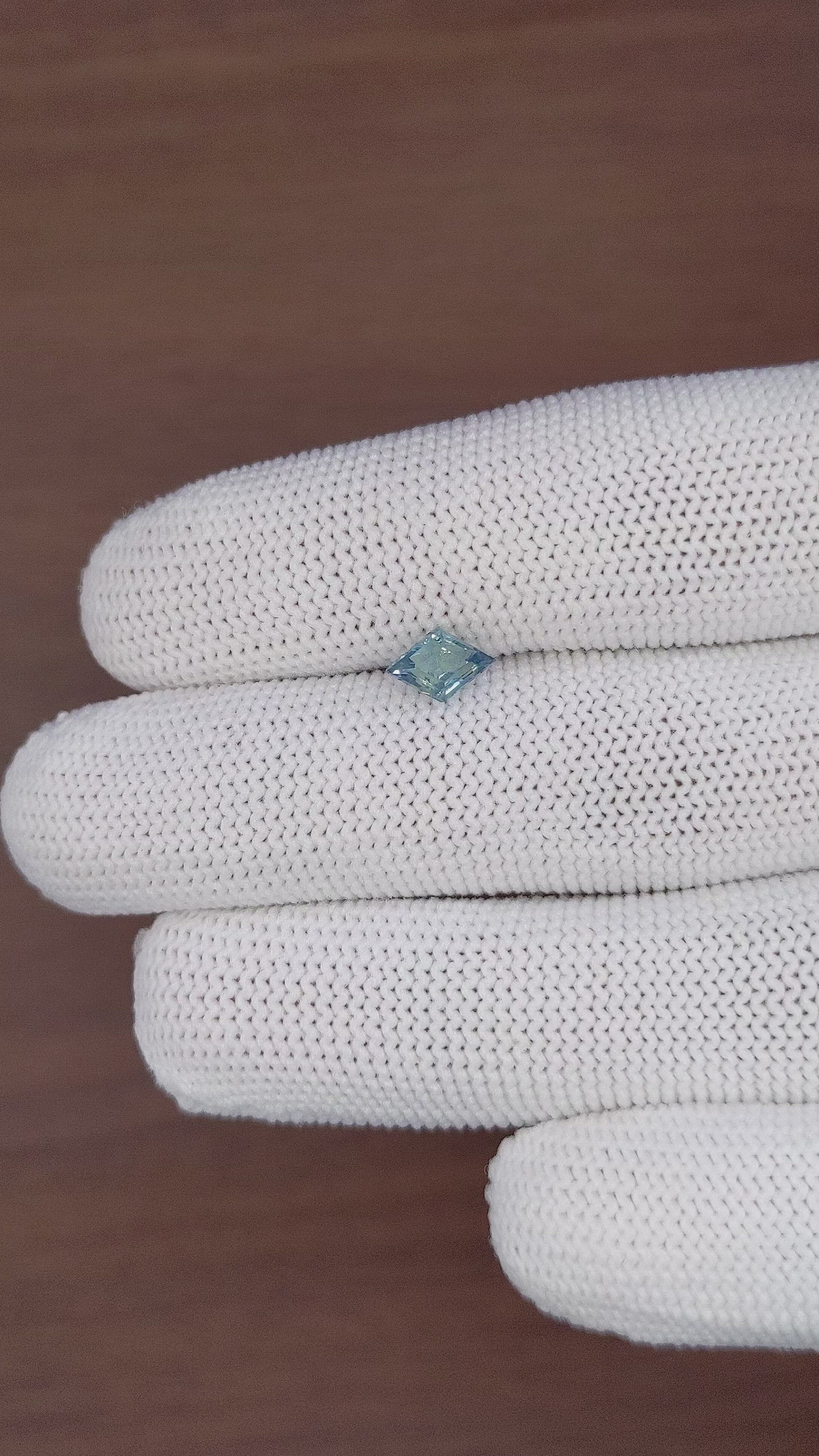 1.01 Ct. Greenish Blue Sapphire from Madagascar Size Video