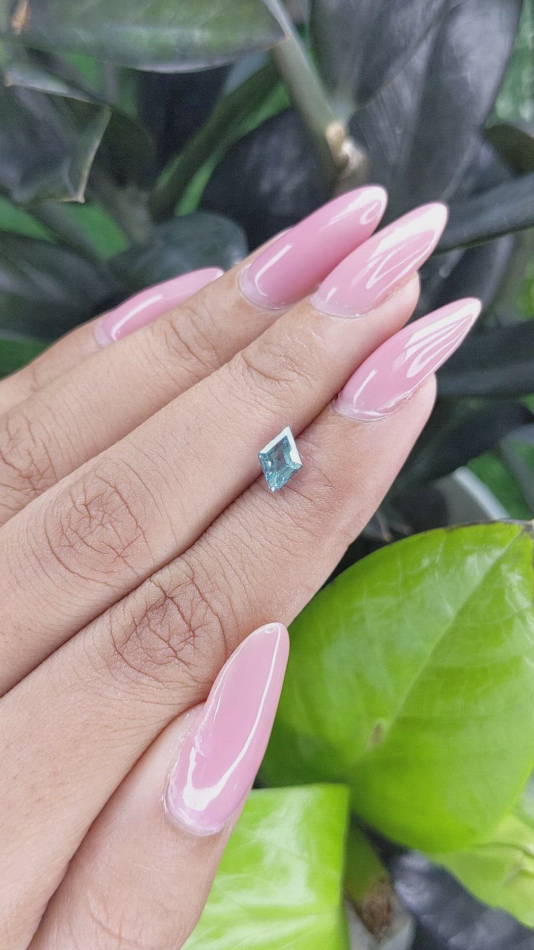 1.01 Ct. Greenish Blue Sapphire from Madagascar Size Video