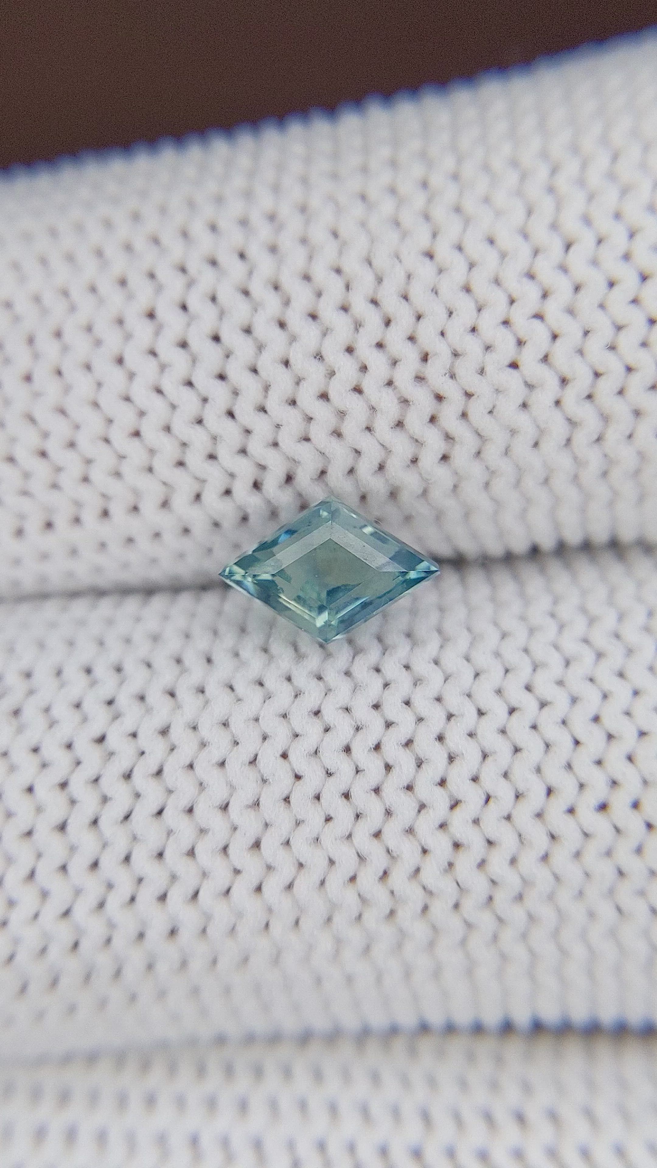 1.01 Ct. Greenish Blue Sapphire from Madagascar Size Video