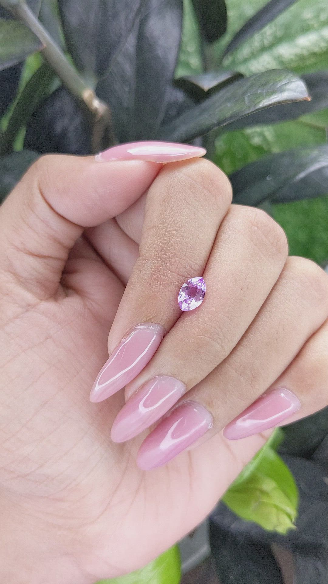 1.02 Ct. Purple Sapphire from Madagascar Size Video