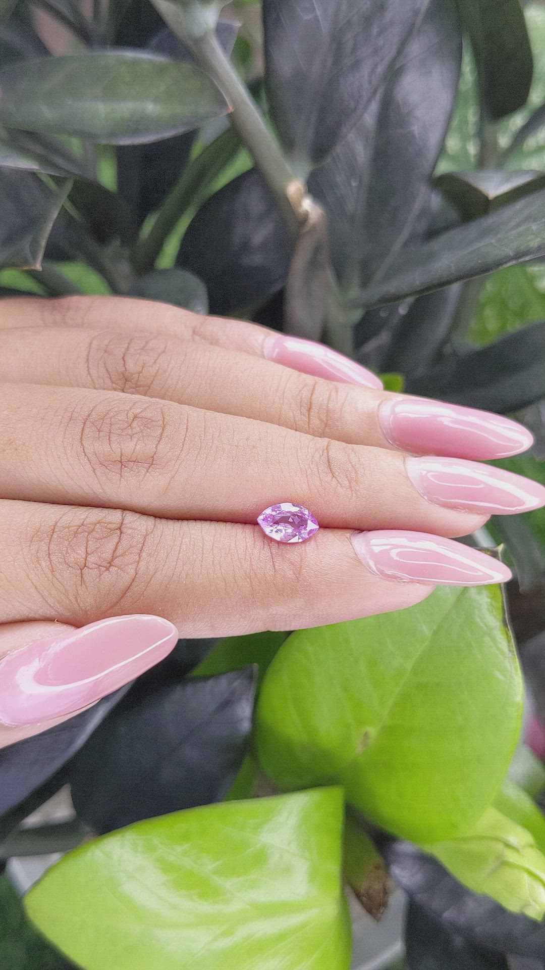 1.02 Ct. Purple Sapphire from Madagascar Size Video