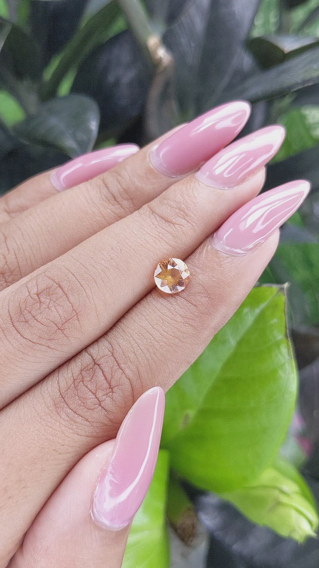 1.07 Ct. Peach Sapphire from Madagascar Size Video