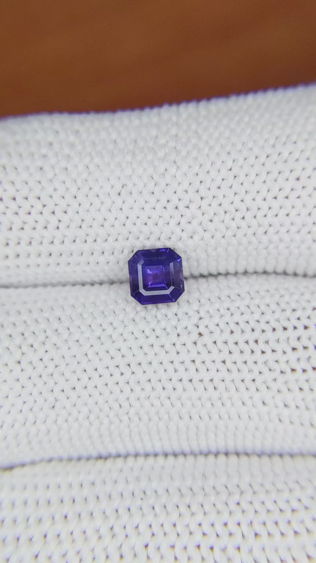 0.83 Ct. Violet Sapphire from Ceylon (Sri Lanka) Size Video
