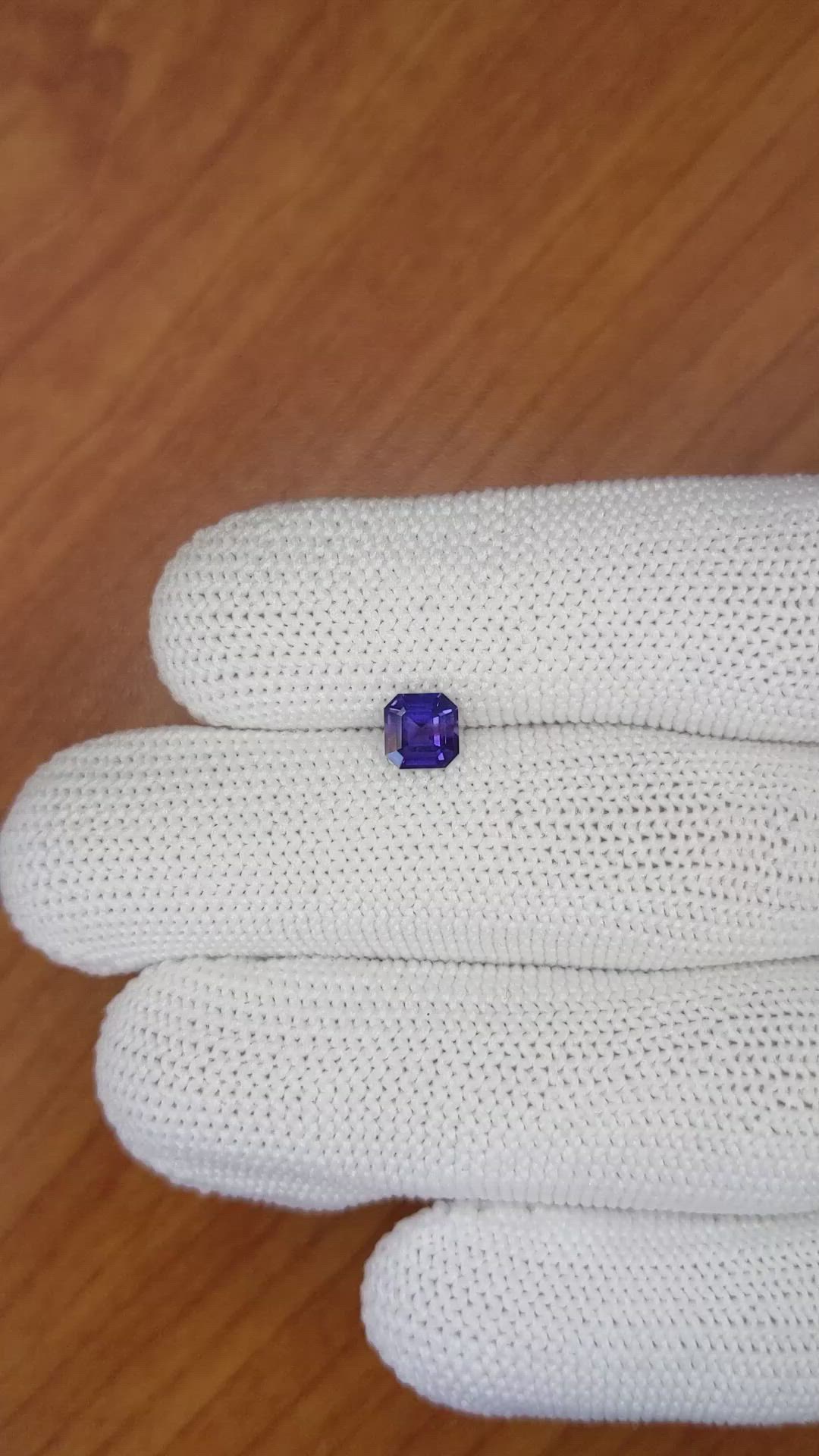 0.83 Ct. Violet Sapphire from Ceylon (Sri Lanka) Size Video