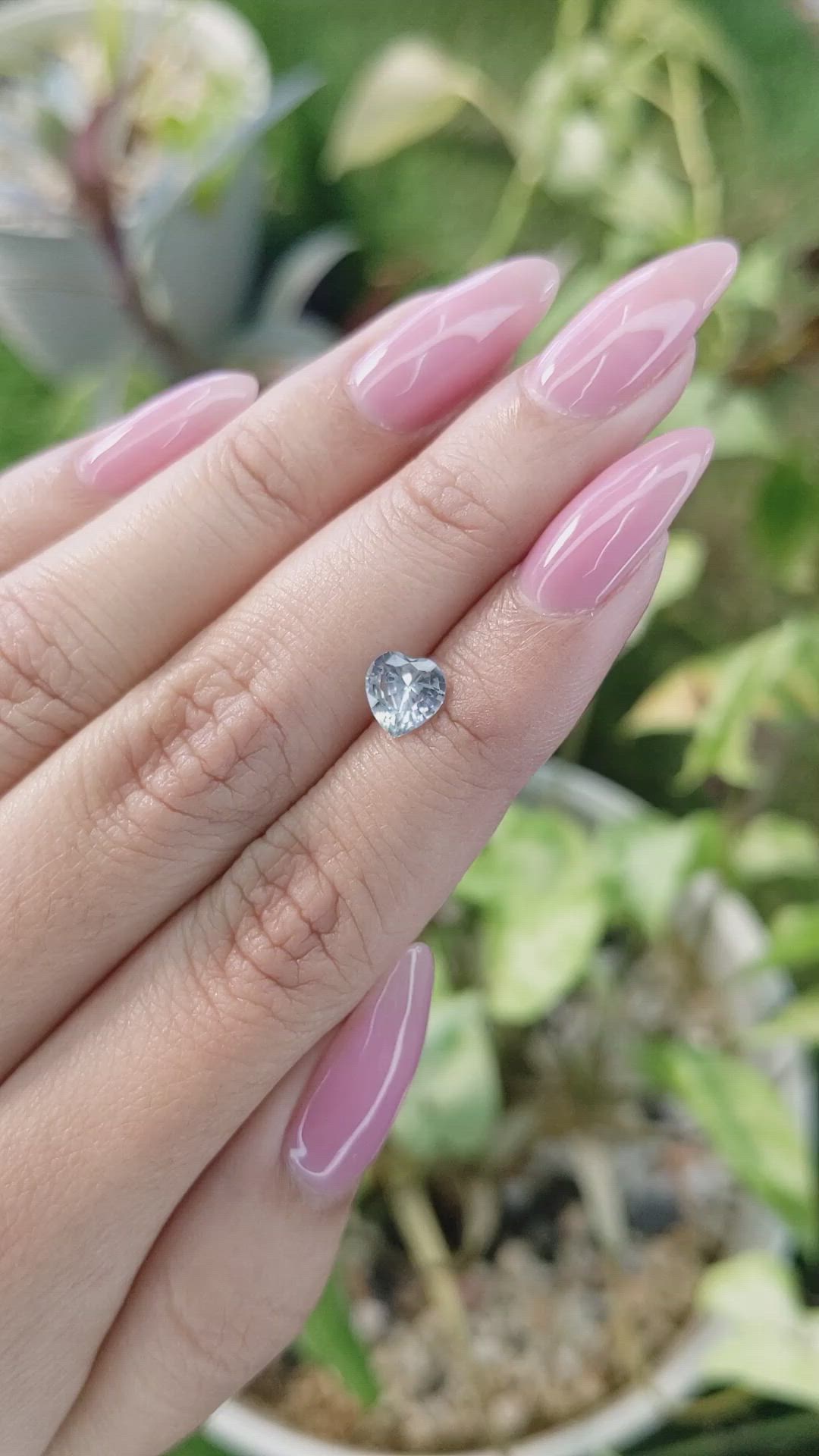 0.93 Ct. Bluish Grey Sapphire from Ceylon (Sri Lanka) Size Video