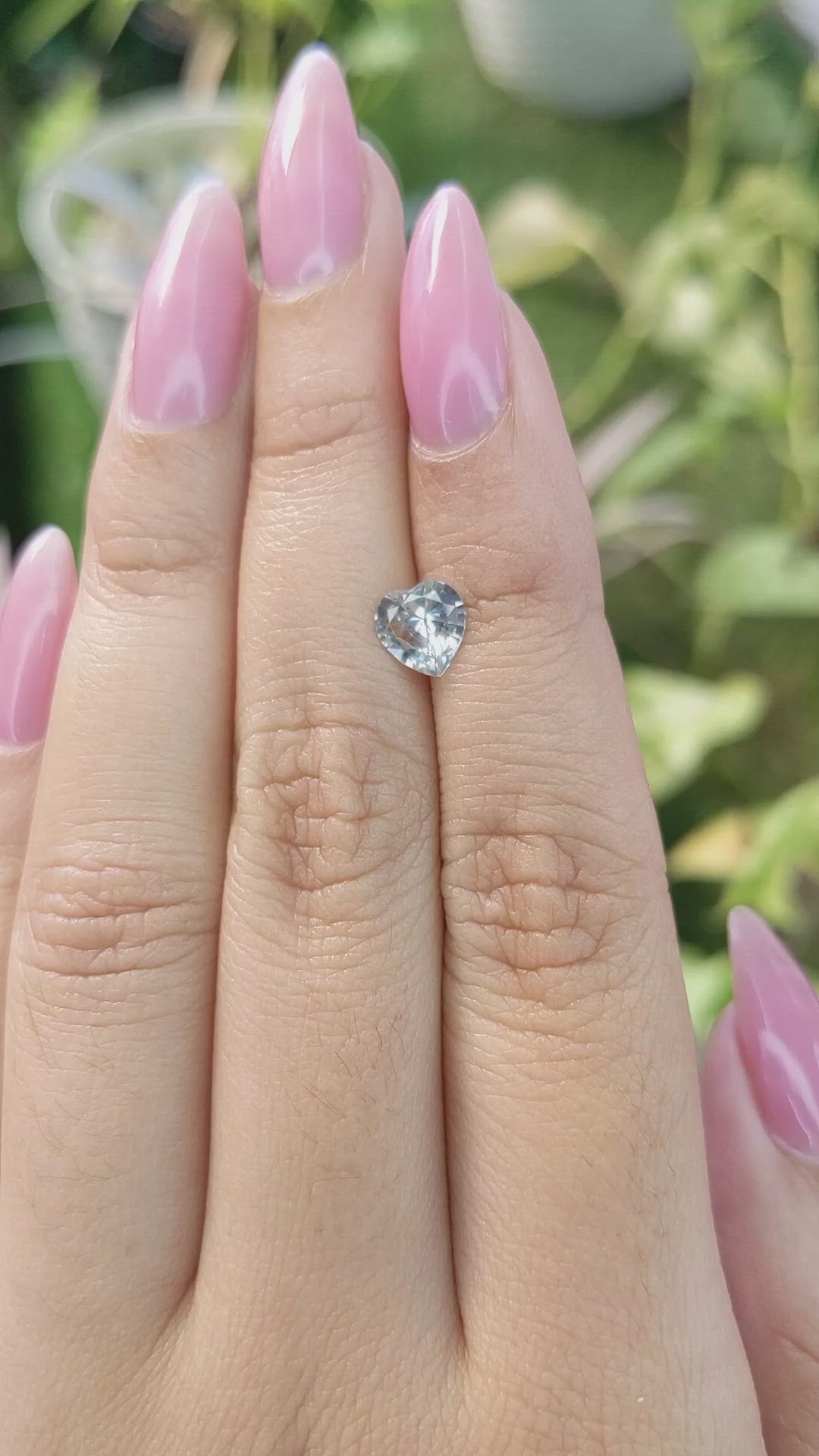 0.93 Ct. Bluish Grey Sapphire from Ceylon (Sri Lanka) Size Video