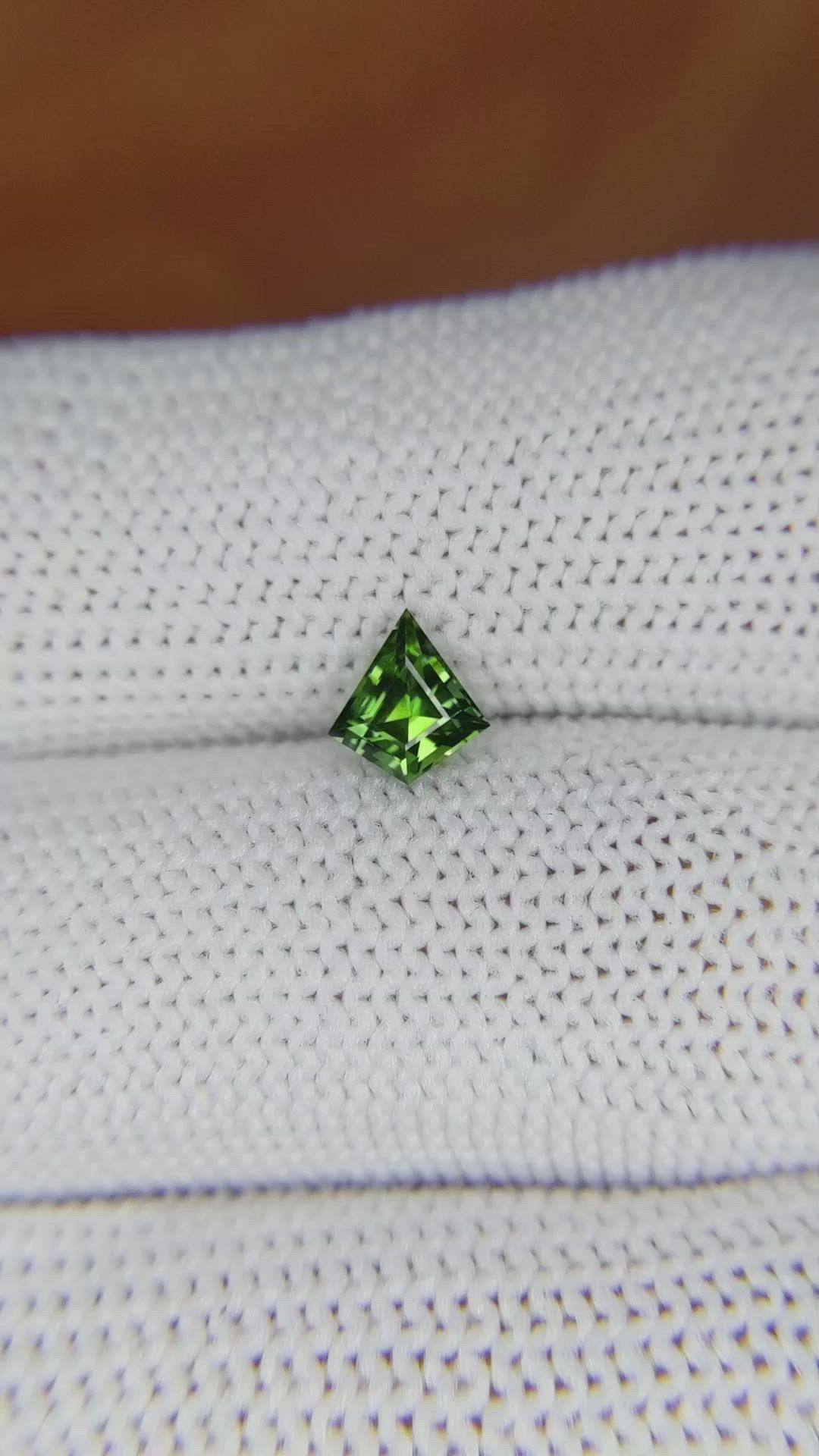 0.66 Ct. Green Sapphire from Ceylon (Sri Lanka) Size Video