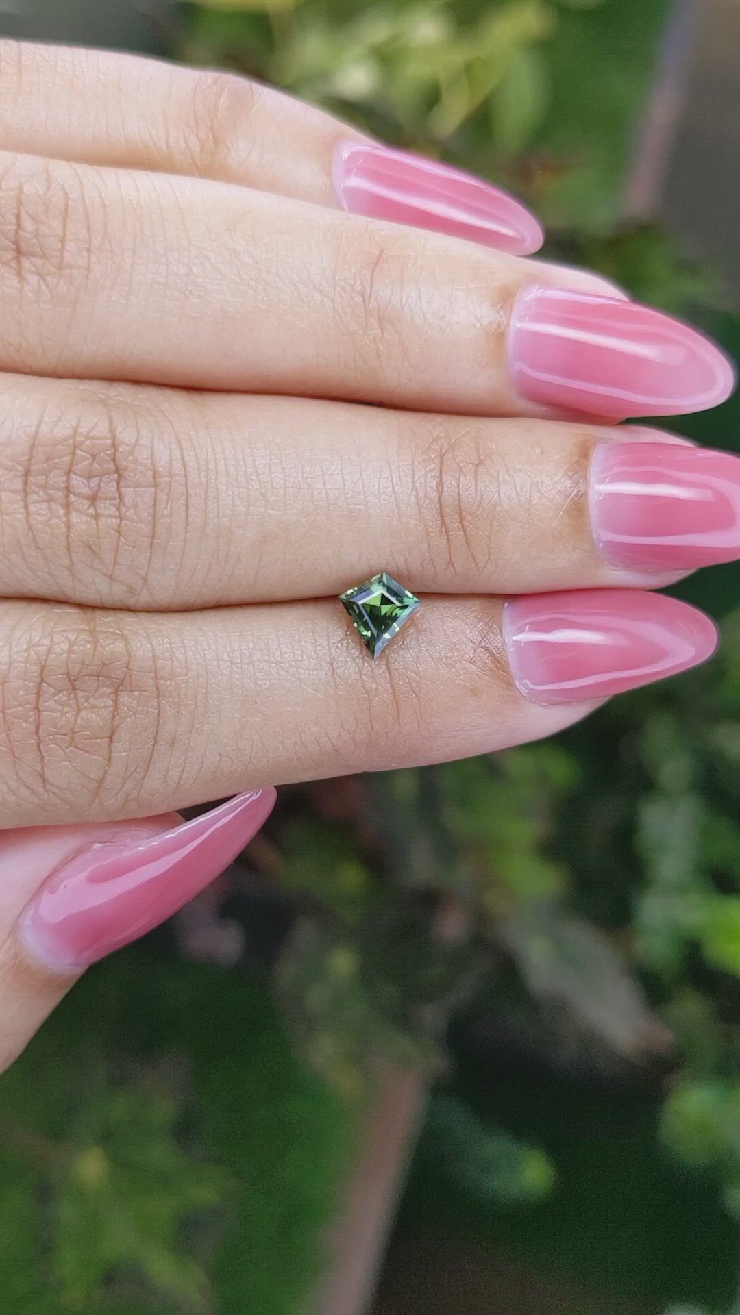 0.66 Ct. Green Sapphire from Ceylon (Sri Lanka) Size Video