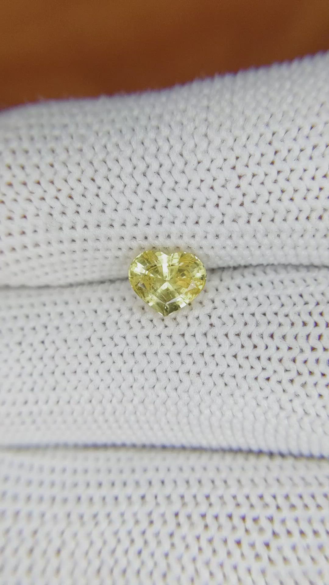 1.18 Ct. Yellow Sapphire from Ceylon (Sri Lanka) Size Video