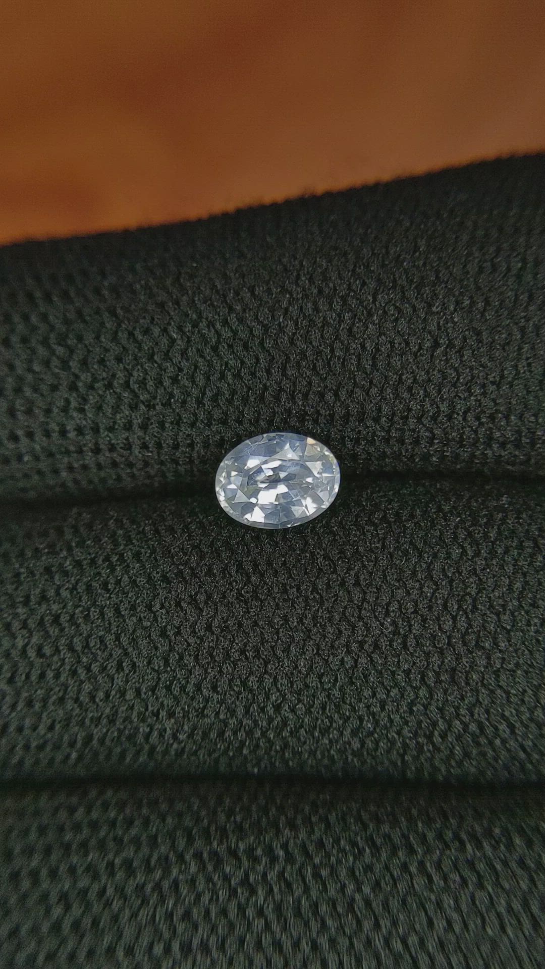 0.99 Ct. White Sapphire from Ceylon (Sri Lanka) Size Video