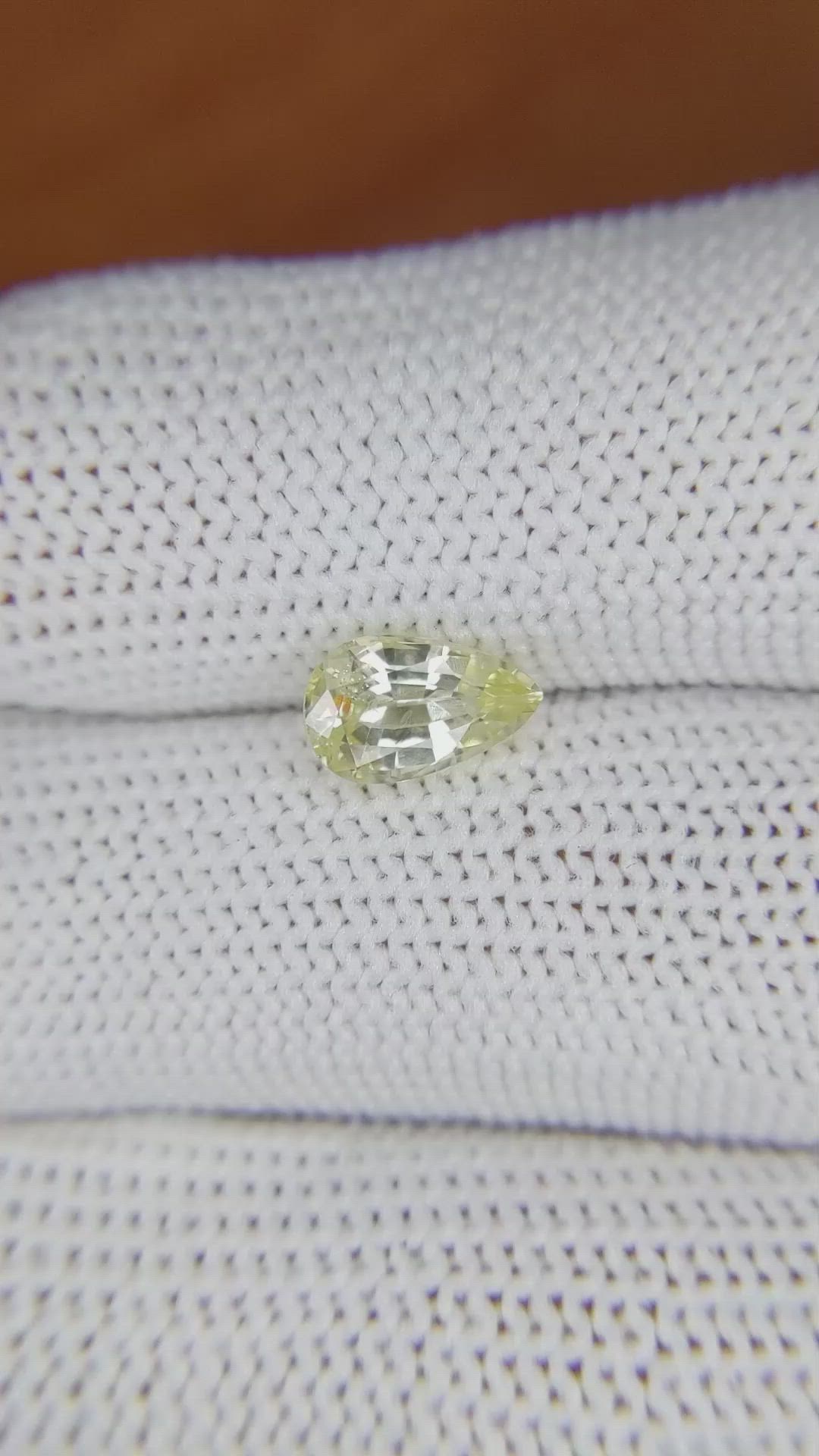 1.39 Ct. Yellow Sapphire from Ceylon (Sri Lanka) Size Video