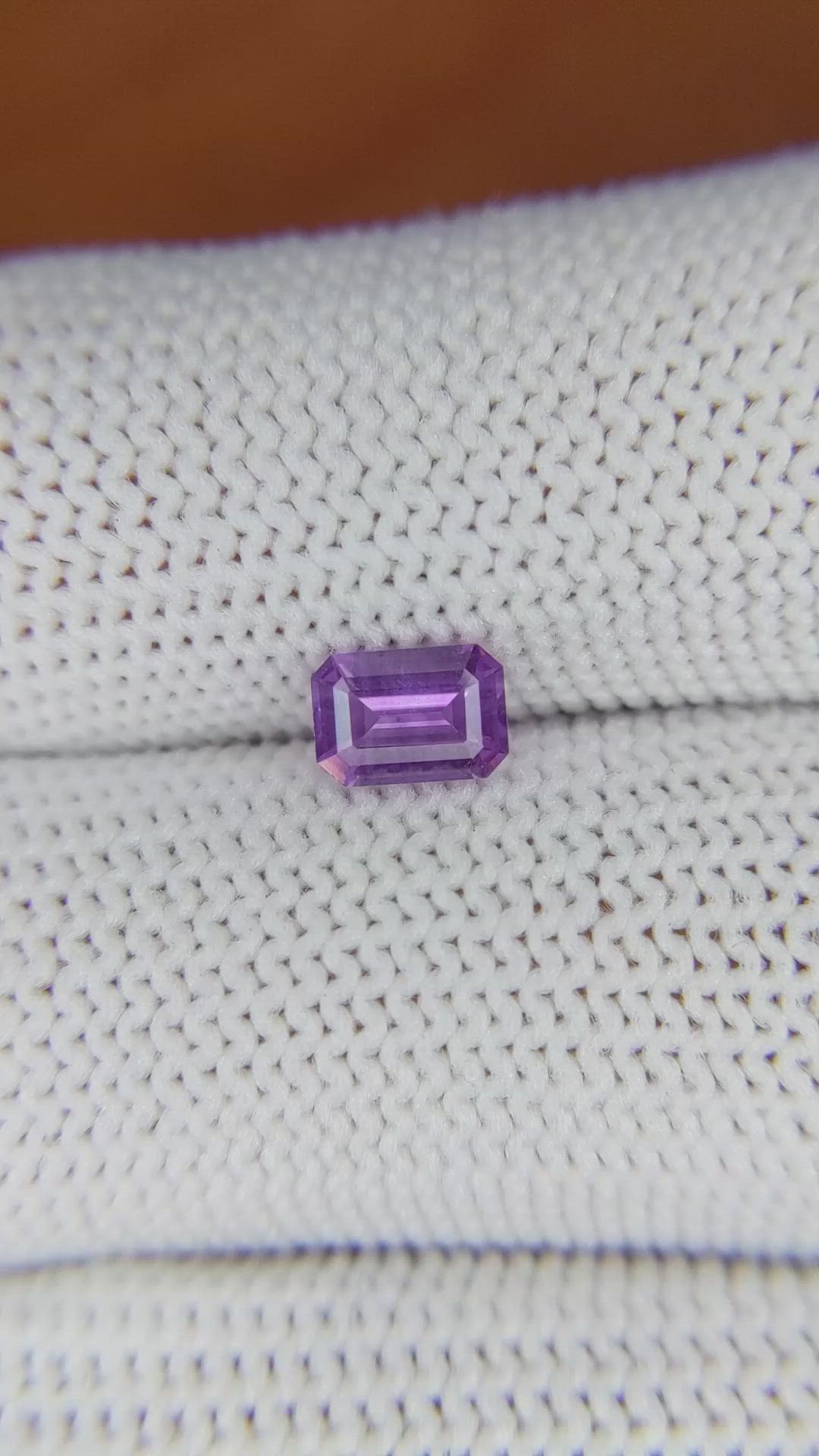 0.63 Ct. Pinkish Purple Sapphire from Ceylon (Sri Lanka) Size Video