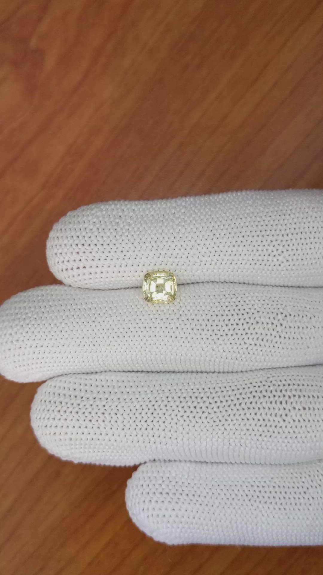 1.28 Ct. Yellow Sapphire from Ceylon (Sri Lanka) Size Video