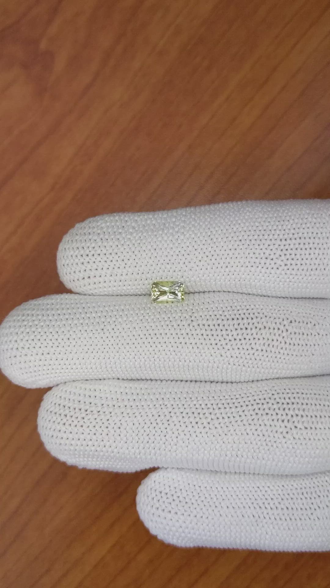 0.75 Ct. Yellow Sapphire from Ceylon (Sri Lanka) Size Video