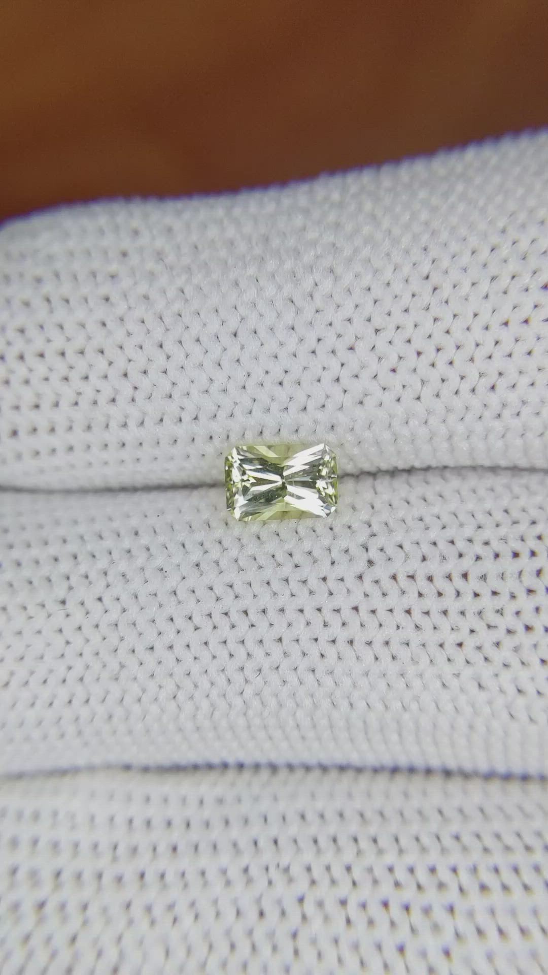 0.75 Ct. Yellow Sapphire from Ceylon (Sri Lanka) Size Video