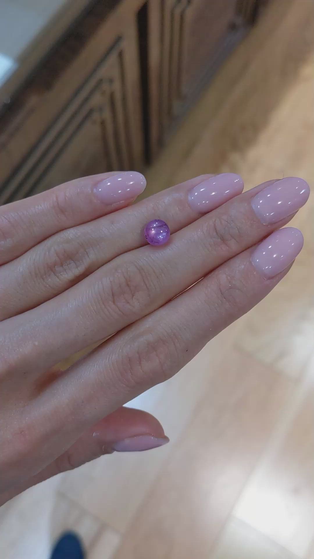 2.90 Ct. Pink Star Sapphire from Burma (Myanmar) Size Video