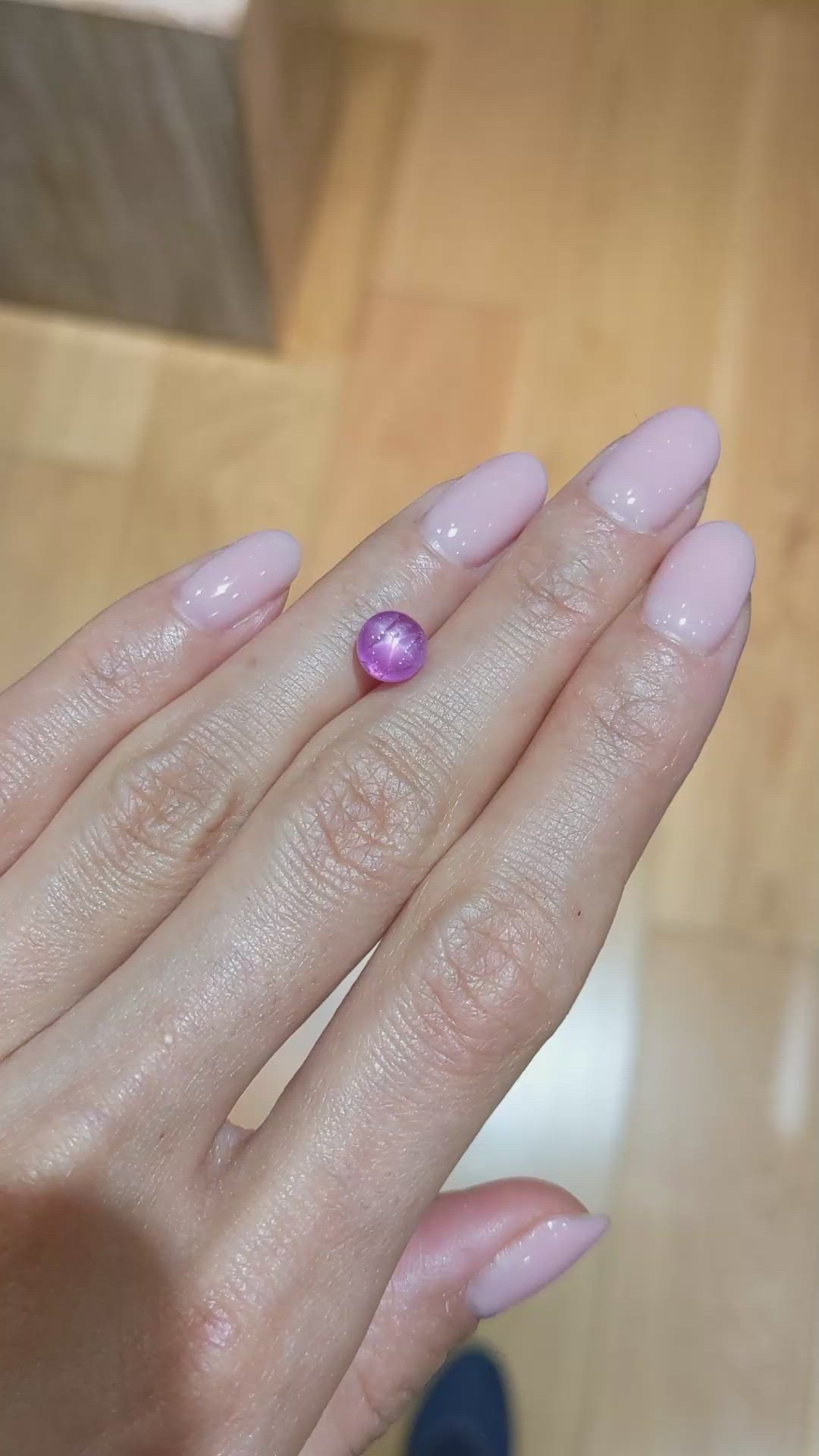 2.90 Ct. Pink Star Sapphire from Burma (Myanmar) Size Video