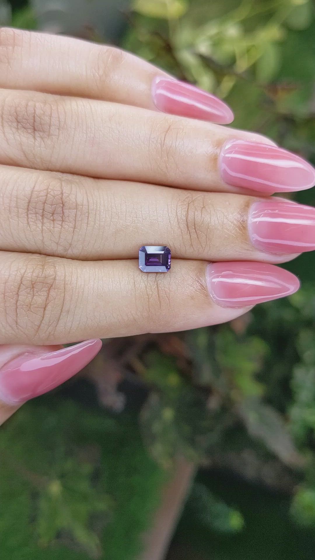 0.91 Ct. Purple Sapphire from Ceylon (Sri Lanka) Size Video