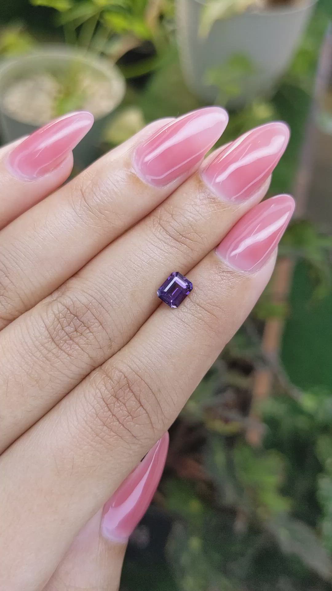 0.91 Ct. Purple Sapphire from Ceylon (Sri Lanka) Size Video