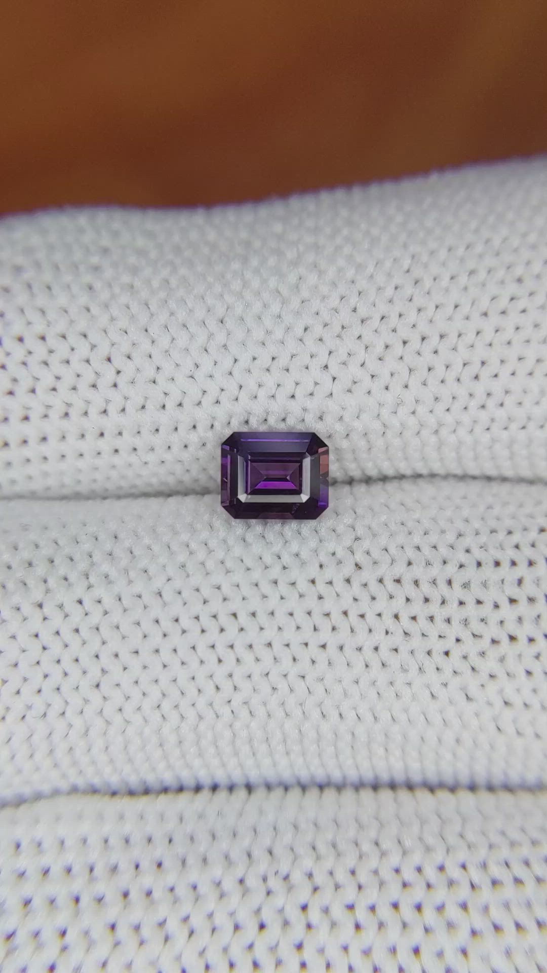 0.91 Ct. Purple Sapphire from Ceylon (Sri Lanka) Size Video