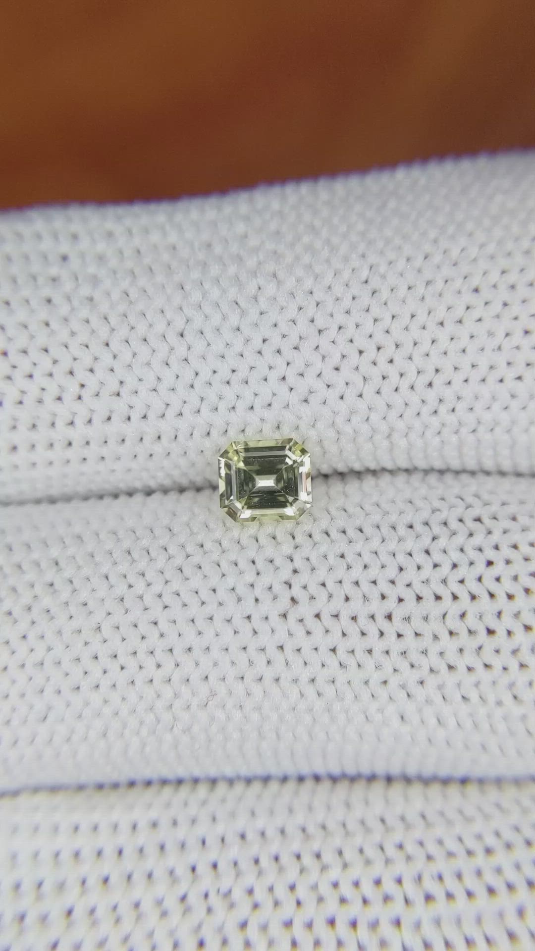 0.70 Ct. Yellow Sapphire from Ceylon (Sri Lanka) Size Video