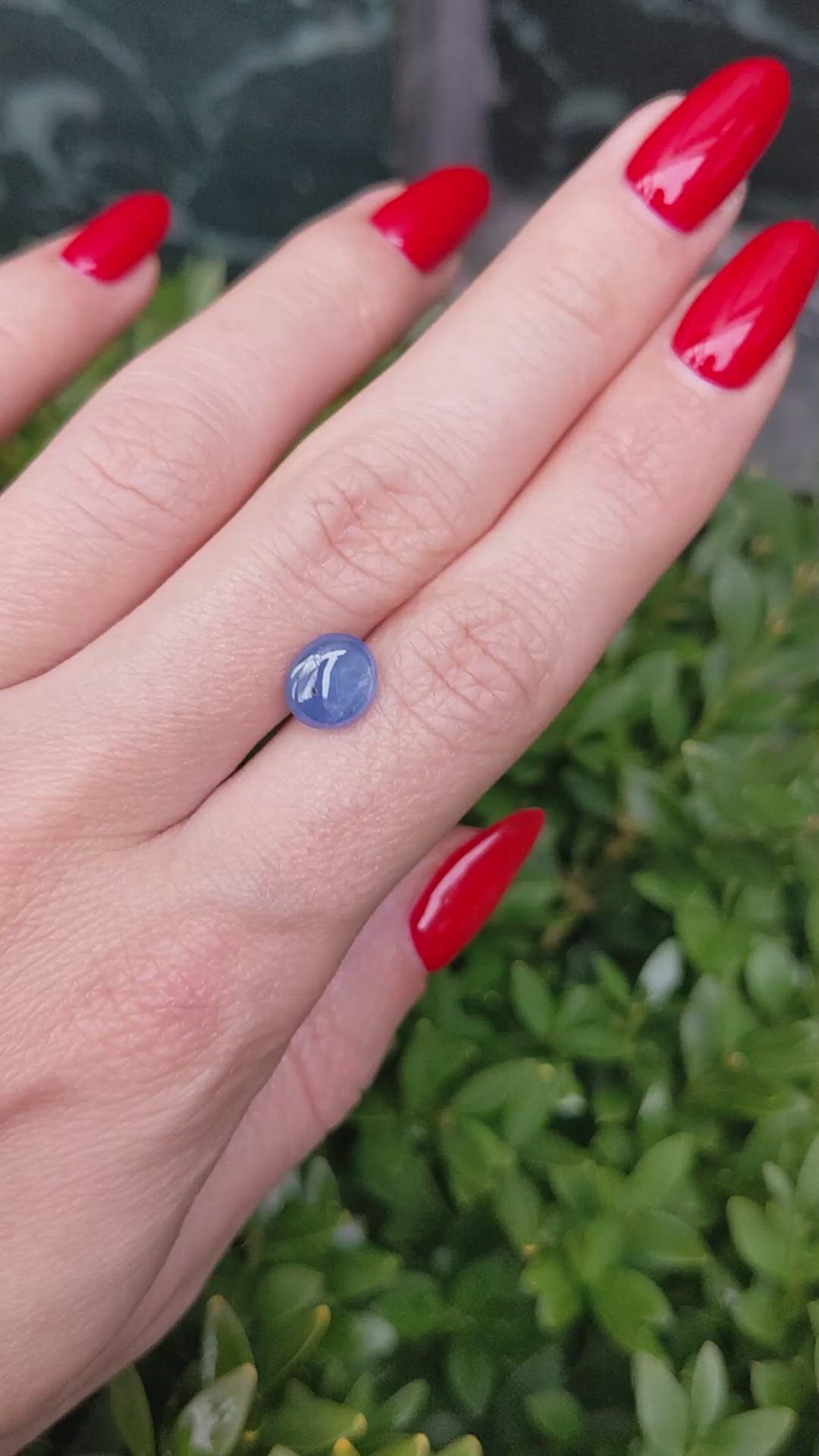 2.91 Ct. Blue Star Sapphire from Burma (Myanmar) Size Video