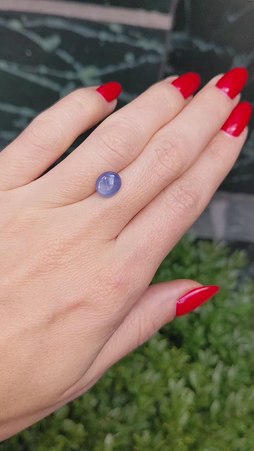 2.91 Ct. Blue Star Sapphire from Burma (Myanmar) Size Video