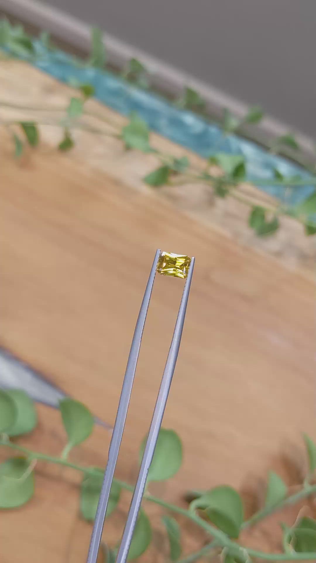 1.16 Ct. Orangish Yellow Sapphire from Ceylon (Sri Lanka) Size Video