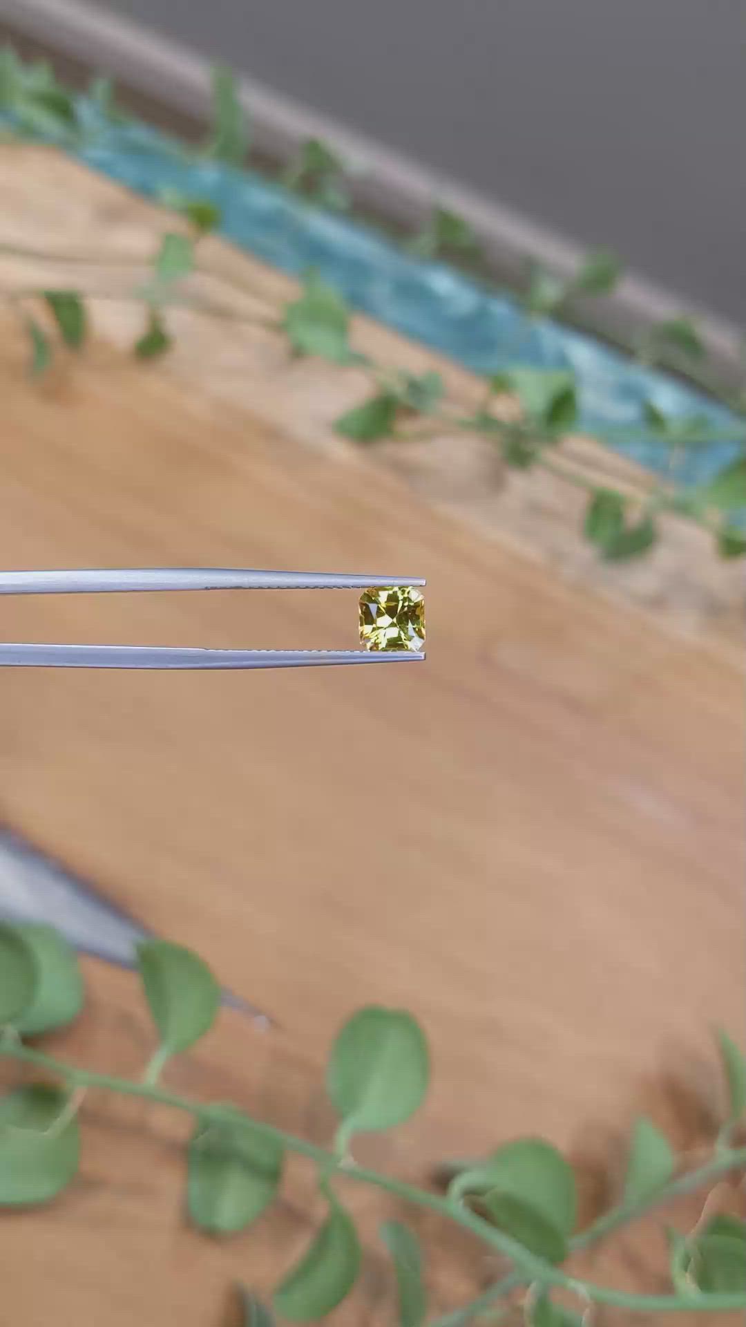 1.24 Ct. Orangish Yellow Sapphire from Ceylon (Sri Lanka) Size Video