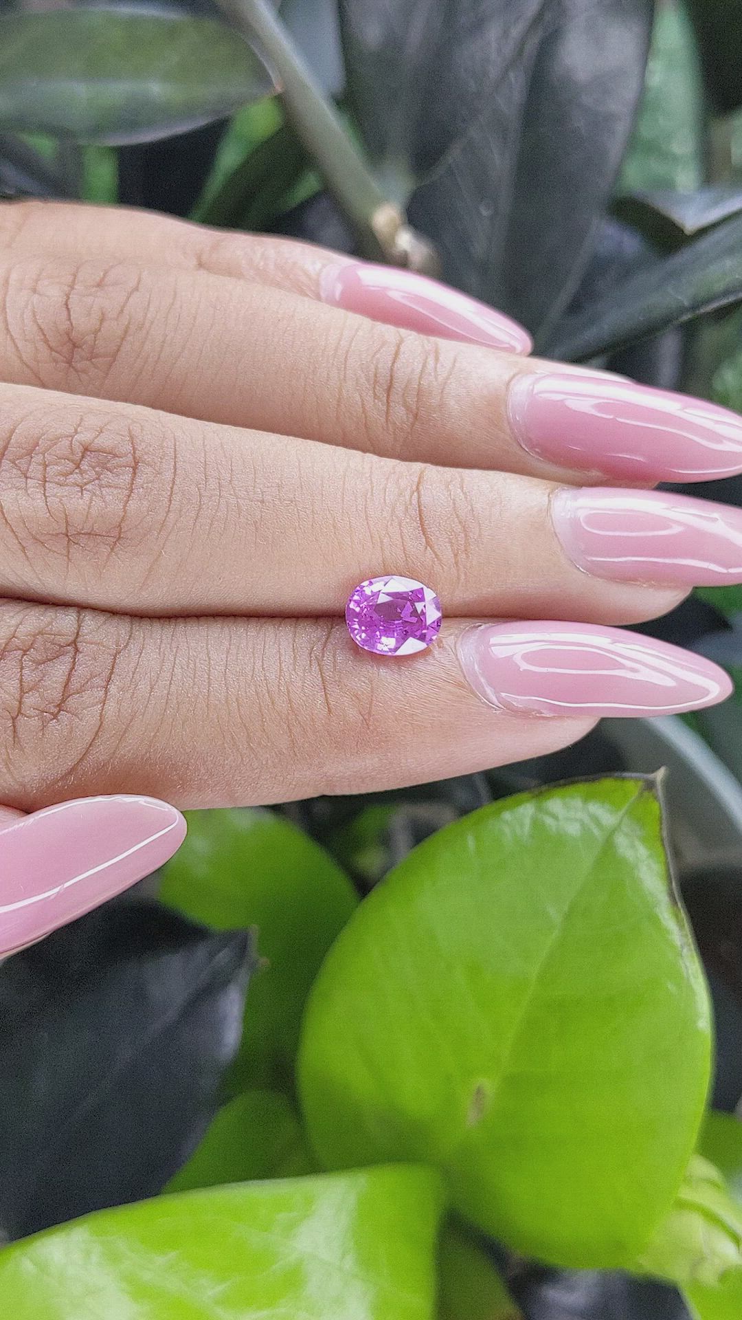 1.49 Ct. Purple Sapphire from Tanzania Size Video