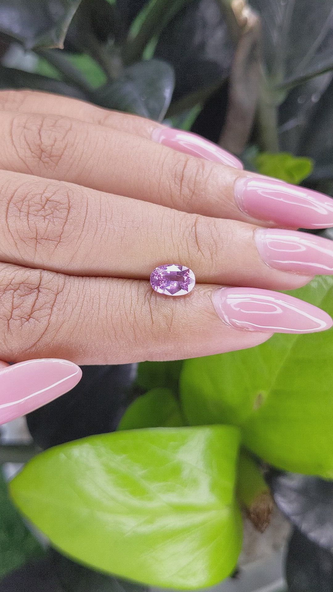 1.32 Ct. Purple Sapphire from Tanzania Size Video