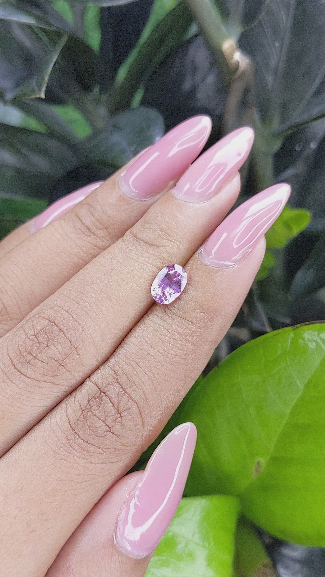 1.32 Ct. Purple Sapphire from Tanzania Size Video