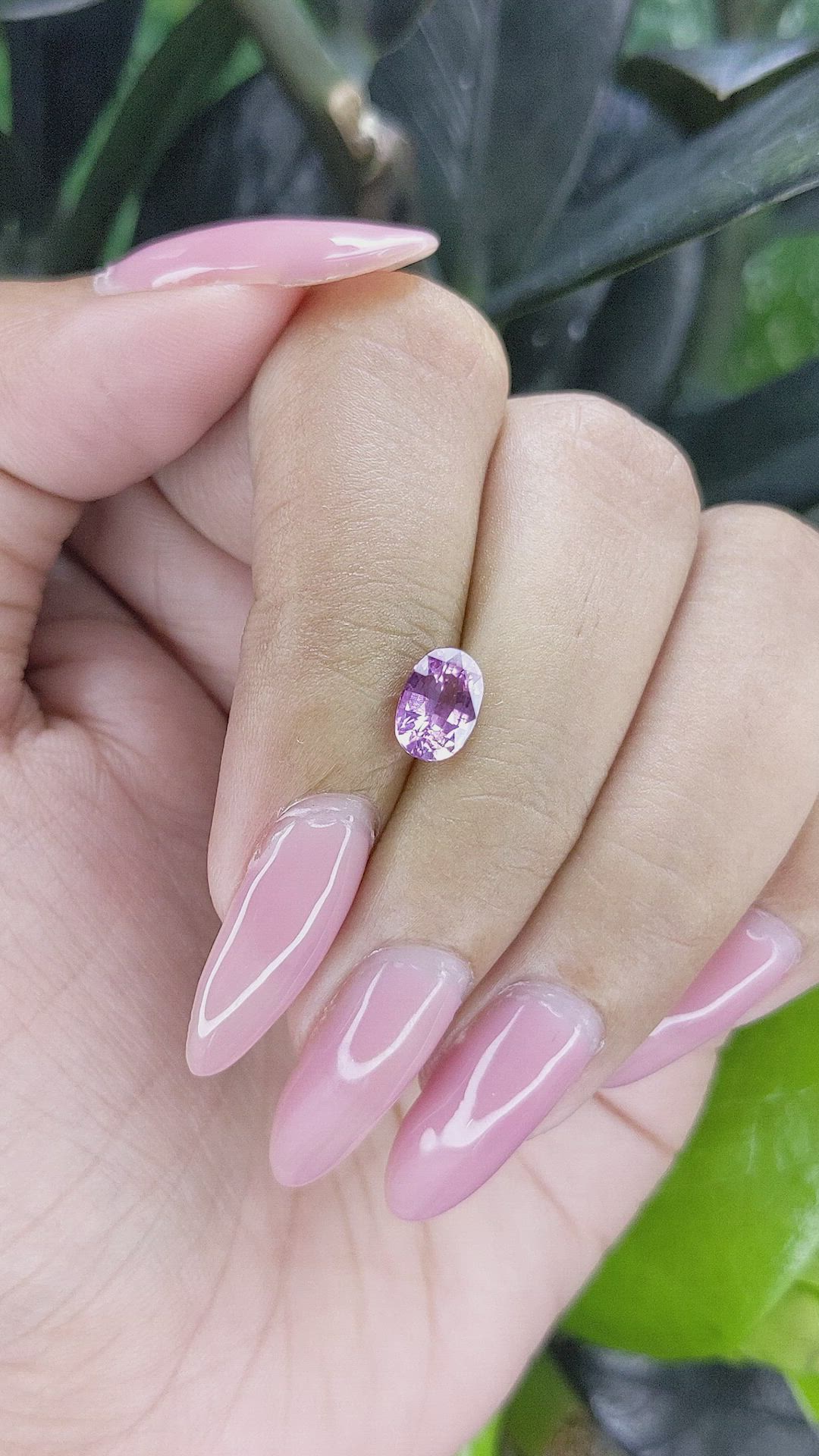 1.32 Ct. Purple Sapphire from Tanzania Size Video