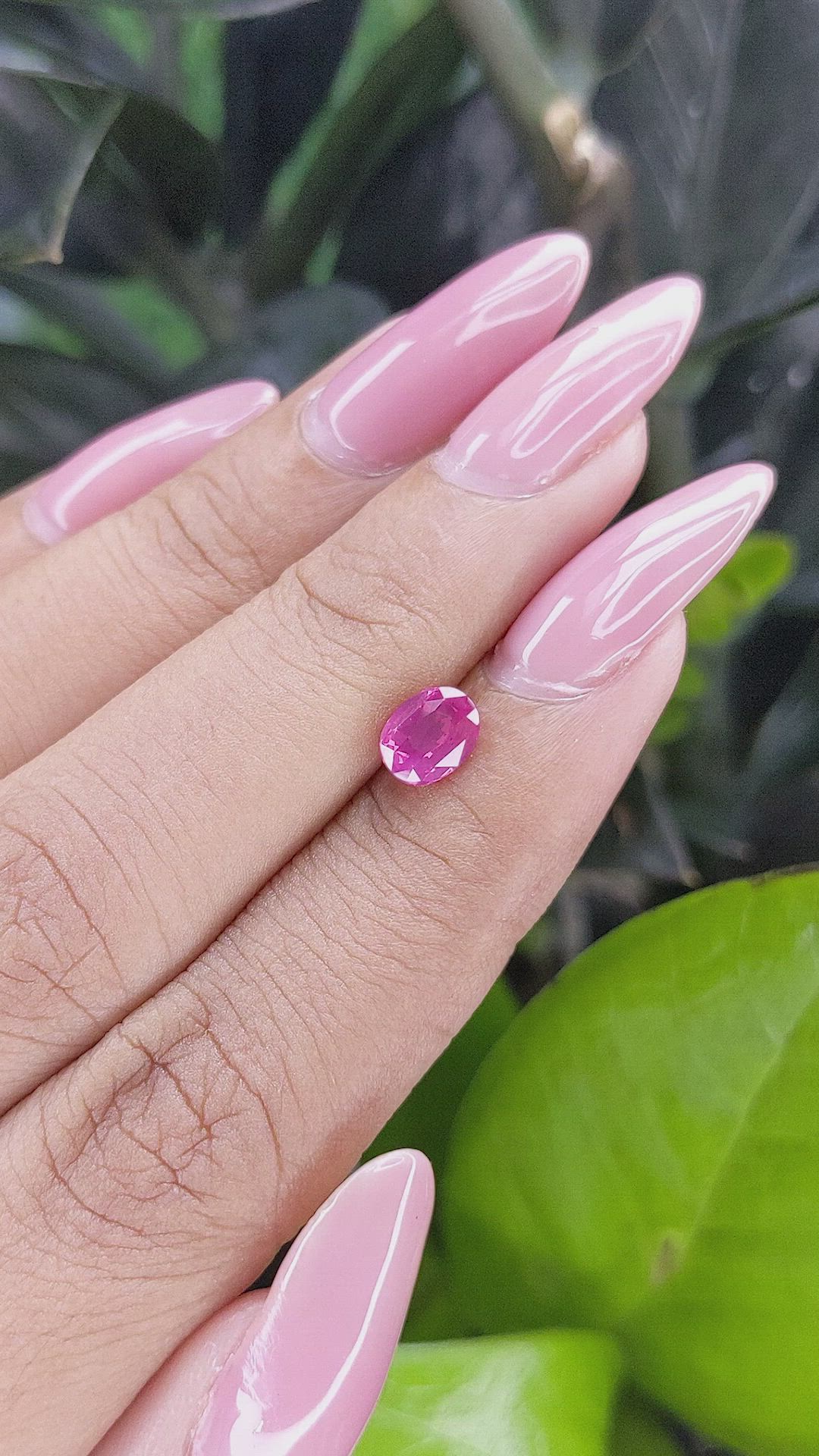 1.02 Ct. Pink Sapphire from Tanzania Size Video