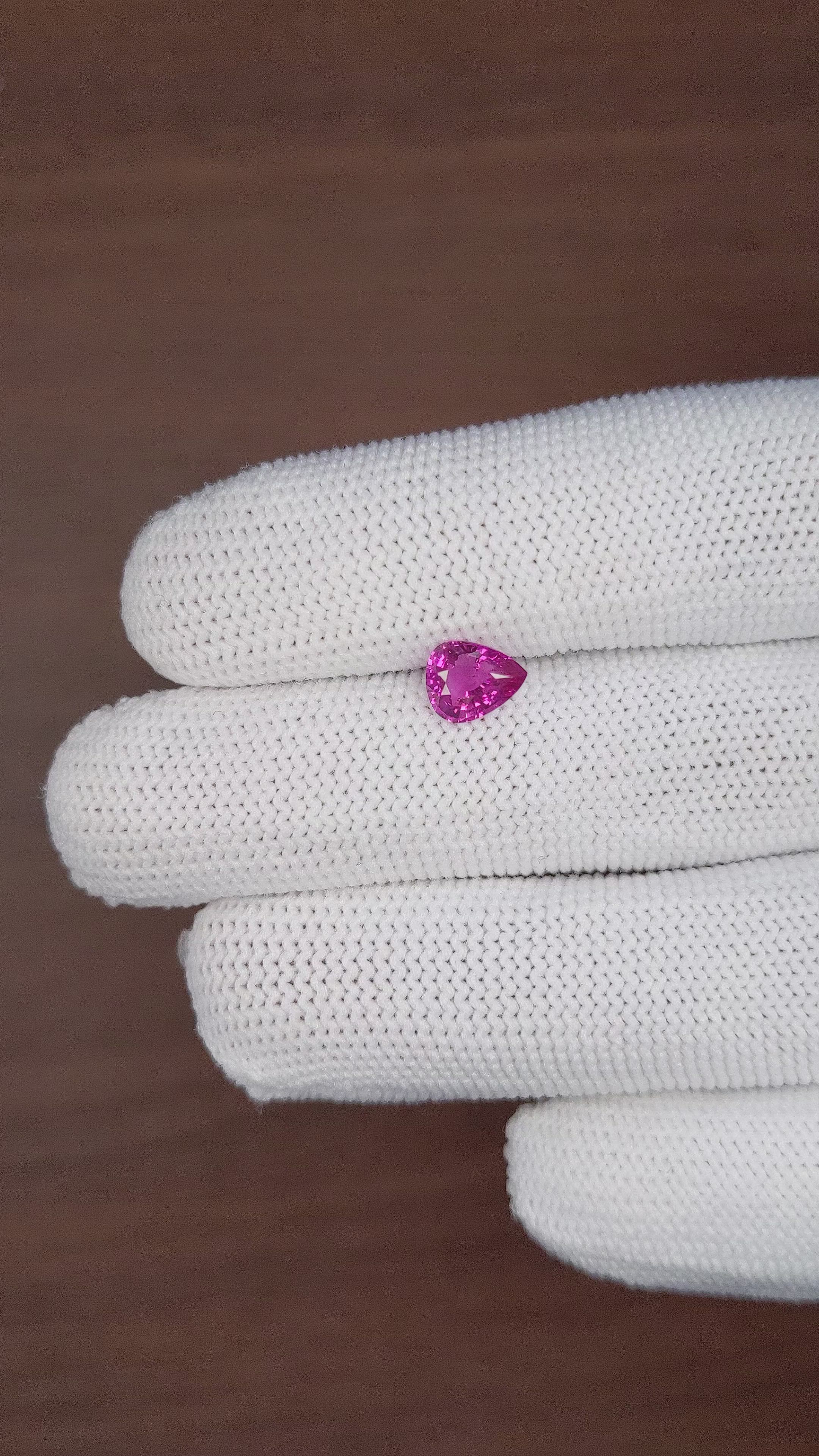 1.08 Ct. Pink Sapphire from Madagascar Size Video