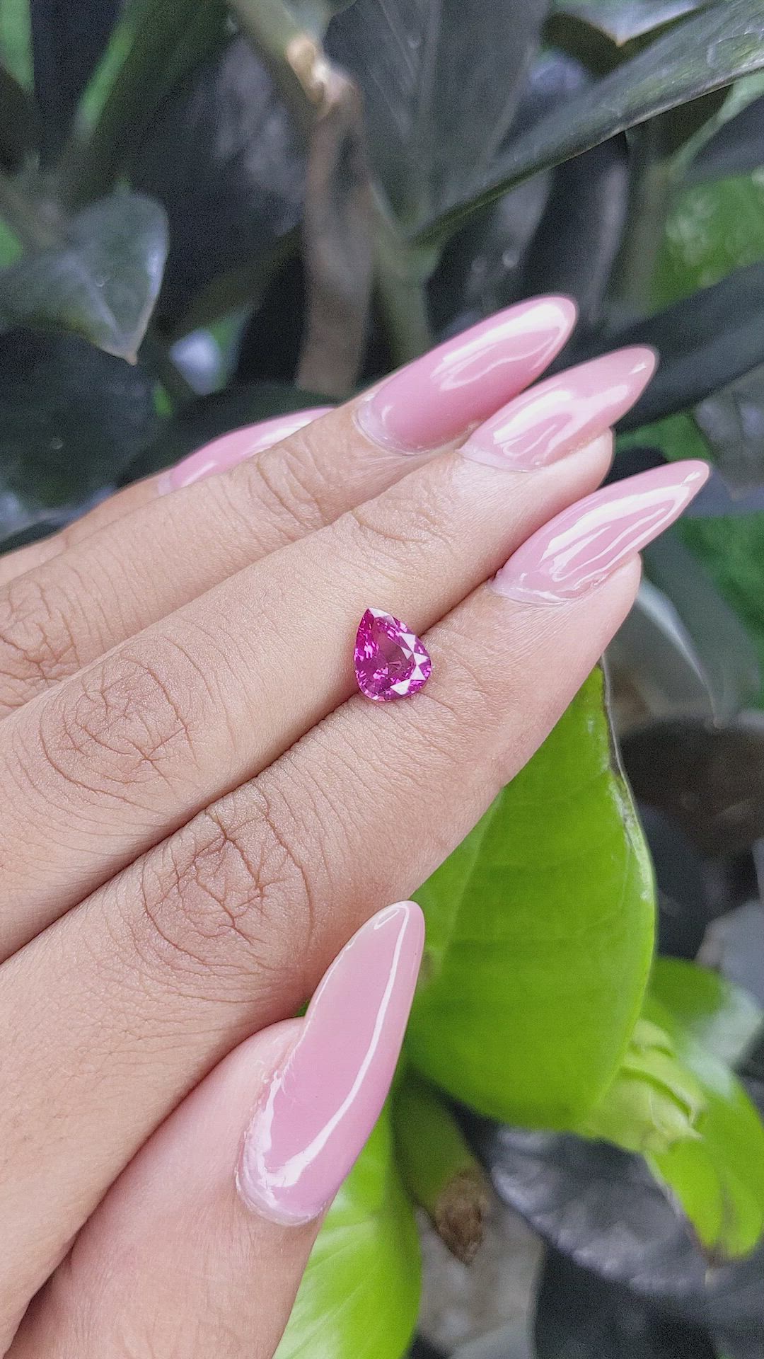 1.08 Ct. Pink Sapphire from Madagascar Size Video