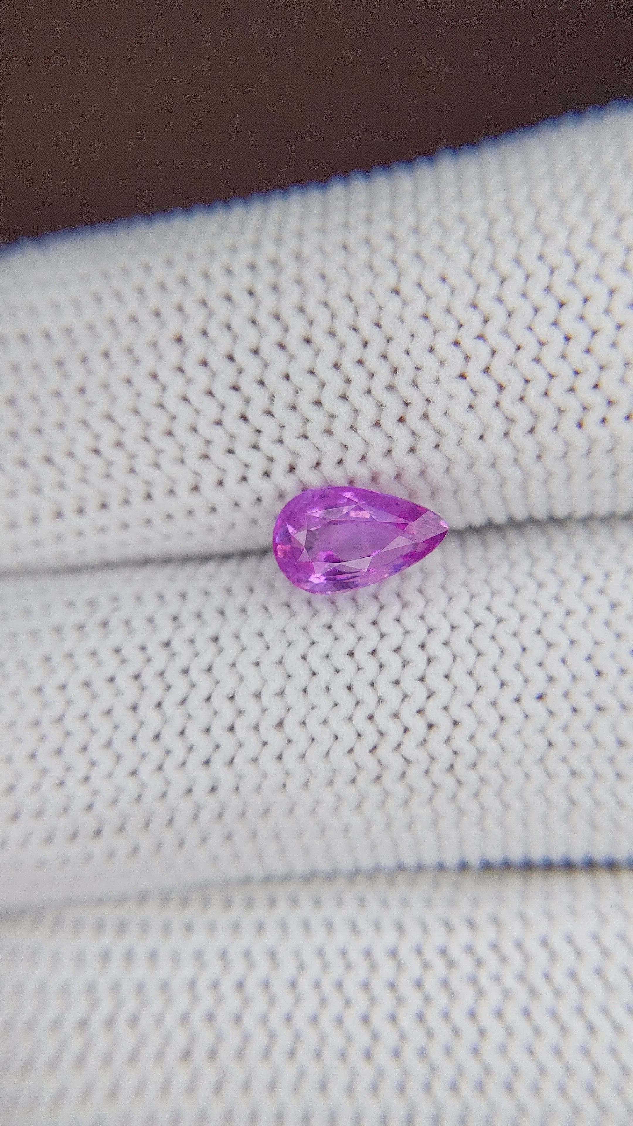 1.21 Ct. Pinkish Purple Sapphire from Tanzania Size Video