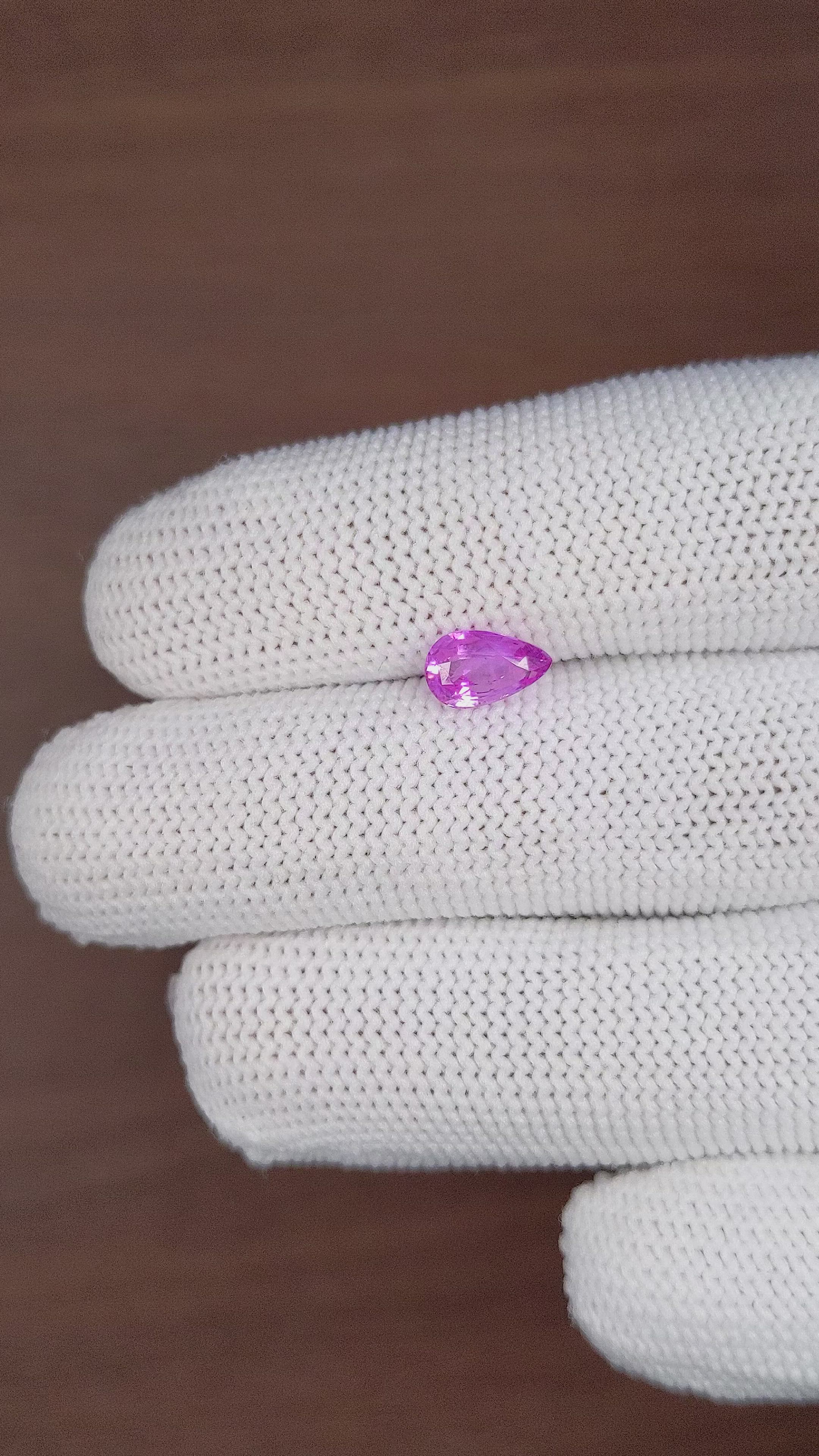 1.21 Ct. Pinkish Purple Sapphire from Tanzania Size Video