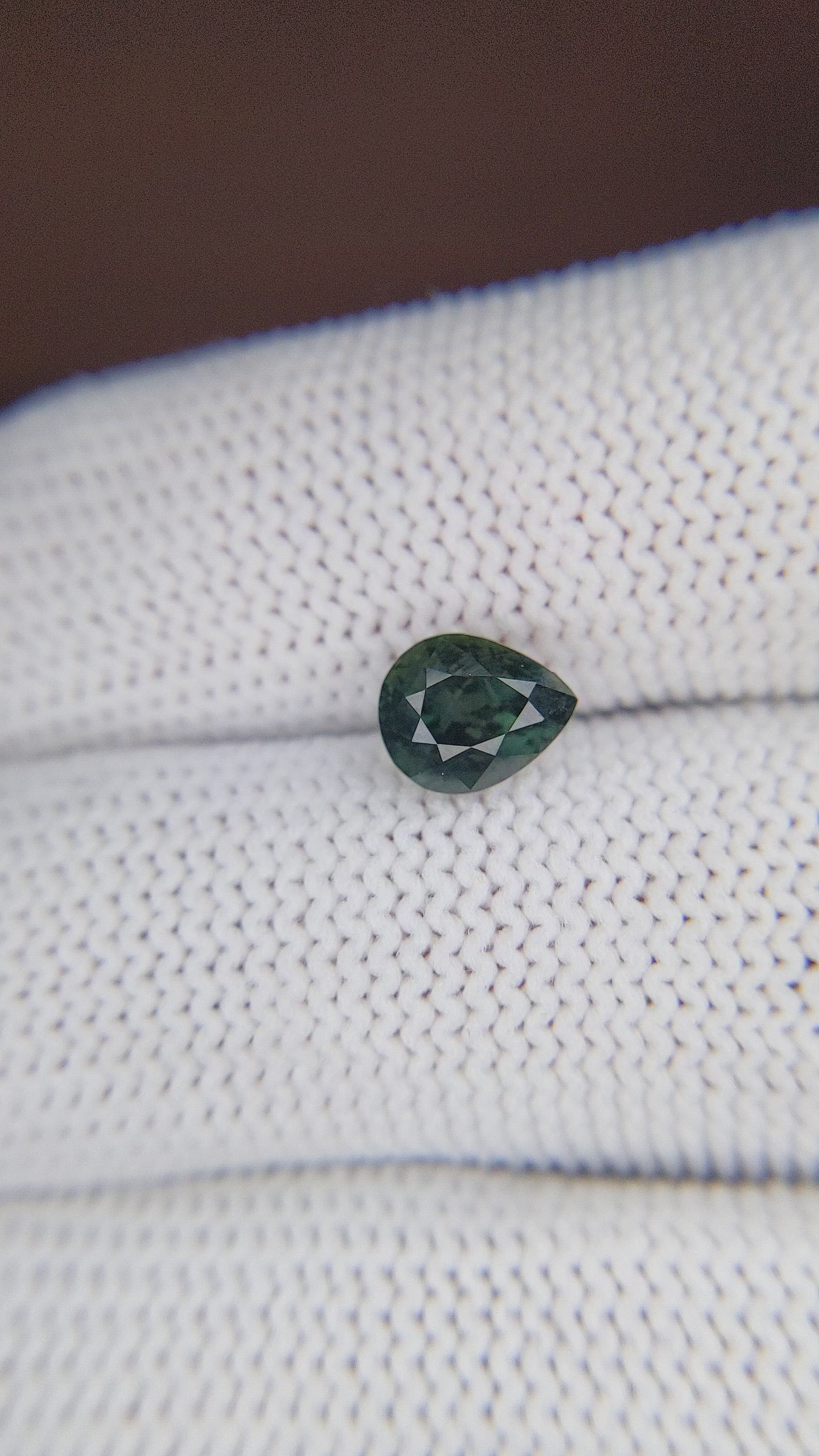 1.53 Ct. Green Sapphire from Tanzania Size Video
