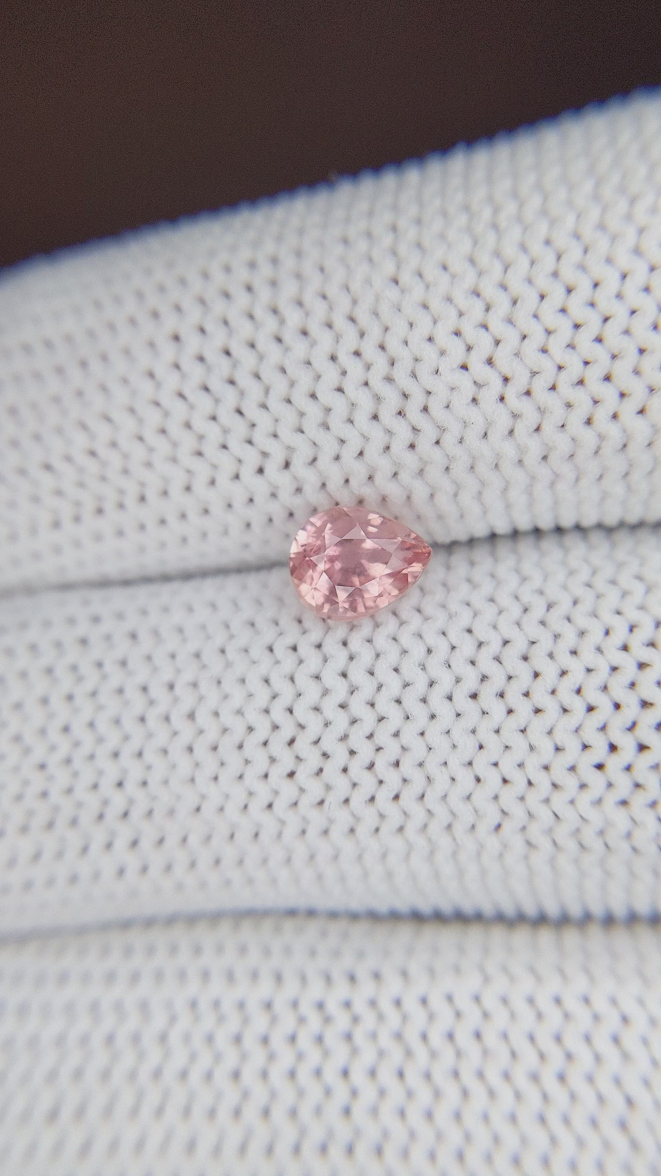 1.03 Ct. Padparadscha Sapphire from Tanzania Size Video