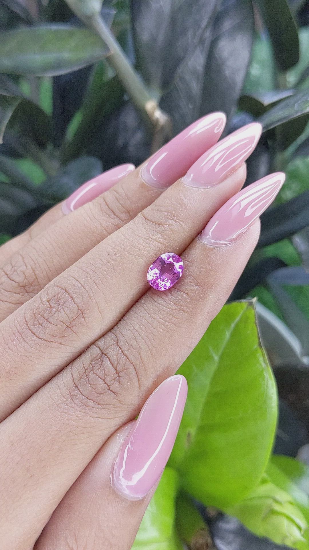 1.60 Ct. Purple Sapphire from Tanzania Size Video