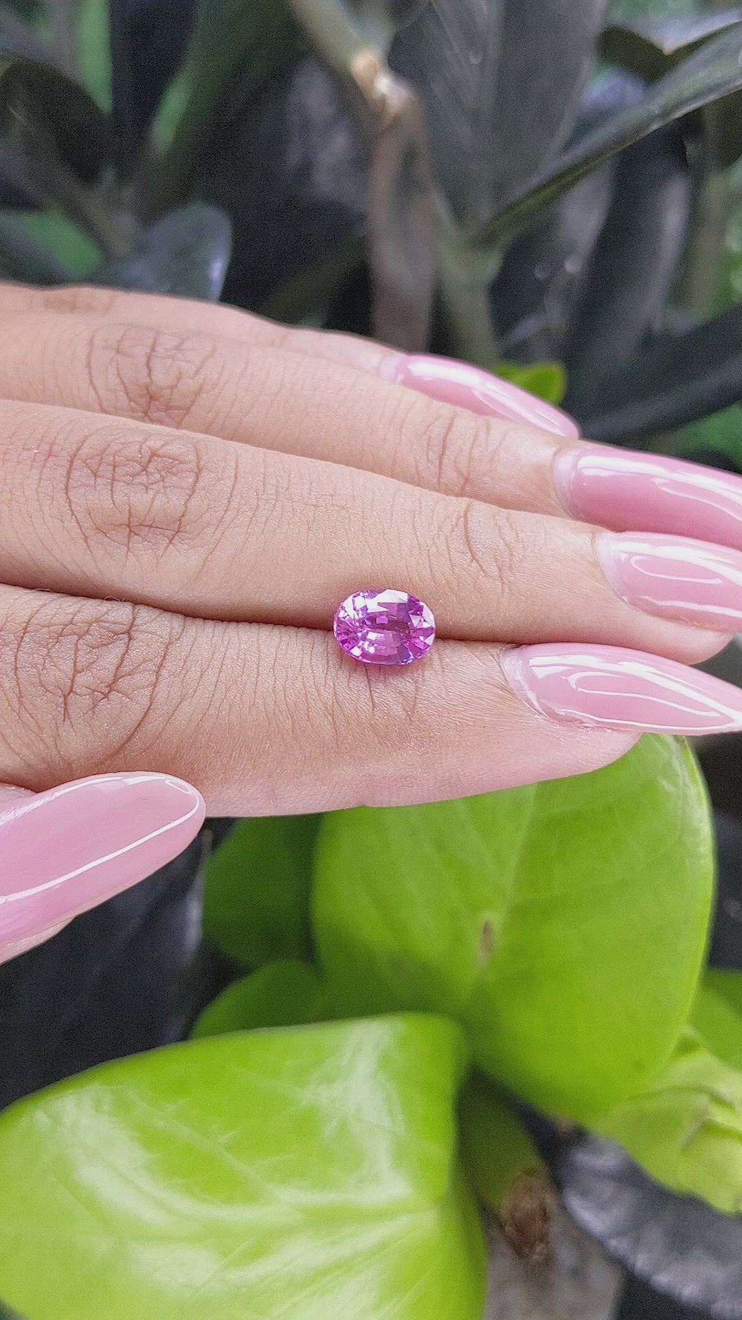 1.60 Ct. Purple Sapphire from Tanzania Size Video