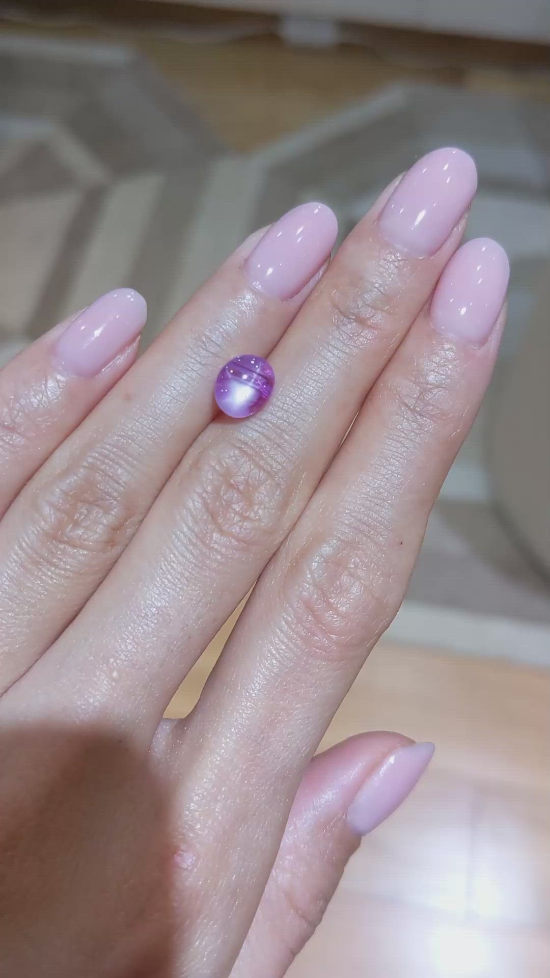 3.04 Ct. Pink Star Sapphire from Burma (Myanmar) Size Video